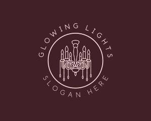 Luxury Chandelier Lighting logo design