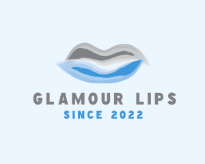 Beauty Lips Watercolor  logo design