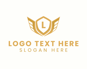 School - Elegant Crest Wings logo design