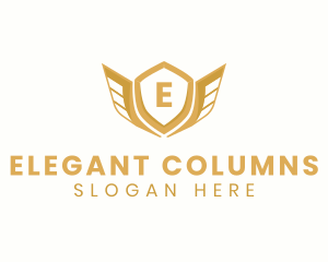 Elegant Crest Wings logo design