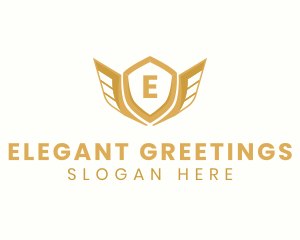 Elegant Crest Wings logo design