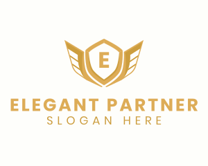 Elegant Crest Wings logo design