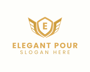 Elegant Crest Wings logo design