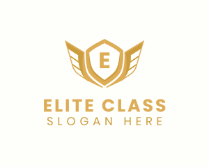 Elegant Crest Wings logo design