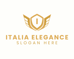 Elegant Crest Wings logo design