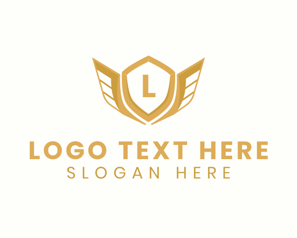 Flight - Elegant Crest Wings logo design