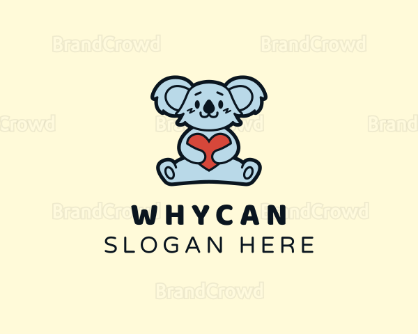 Koala Heart Hug Logo