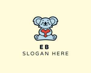 Koala Heart Hug Logo