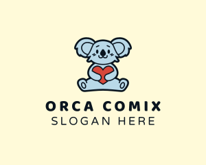 Koala Heart Hug Logo