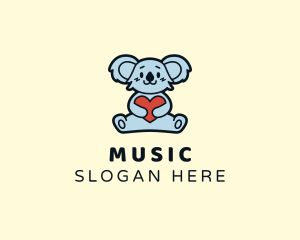 Koala Heart Hug Logo