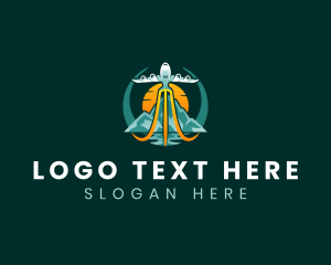 Aircraft - Airplane Mountain Island logo design