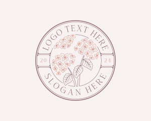 Stylish - Flower Hydrangea Florist logo design