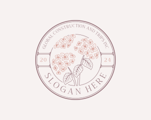 Floral - Flower Hydrangea Florist logo design