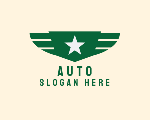 Military Star Wings Logo