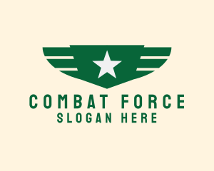 Military - Military Star Wings logo design