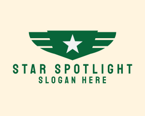 Military Star Wings logo design