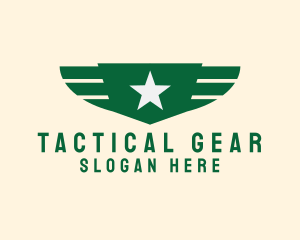 Patriotic - Military Star Wings logo design