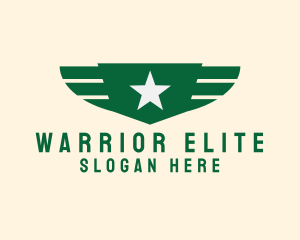 Military Star Wings logo design