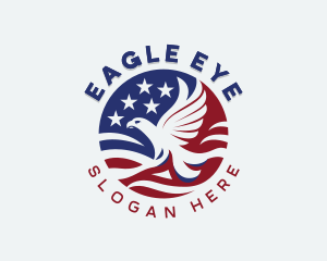 Patriotic USA Eagle logo design