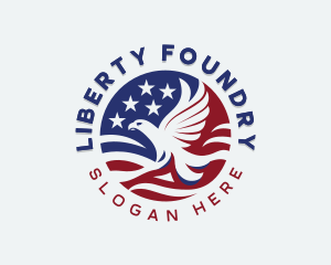 Patriotic USA Eagle logo design