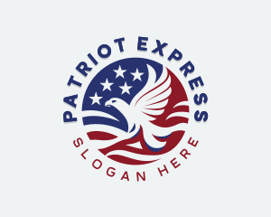 Patriotic USA Eagle logo design