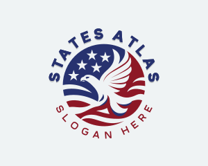 Patriotic USA Eagle logo design