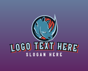 Wild - Rhino Gaming League logo design
