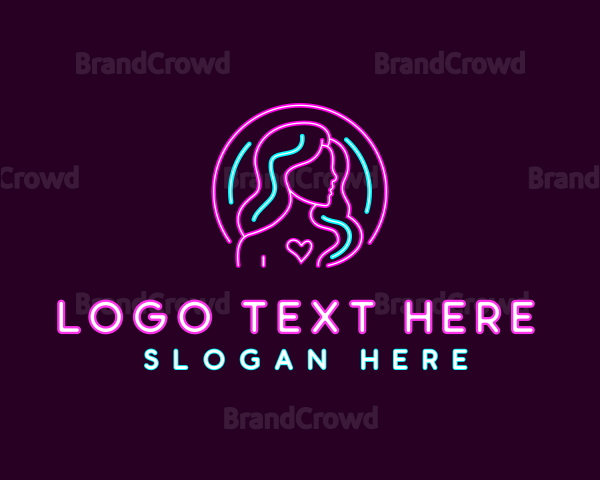 Neon Sexy Model Logo