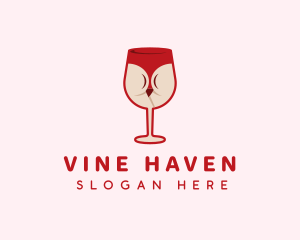 Wine Glass Bikini logo design