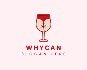 Wine Glass - Wine Glass Bikini logo design