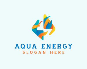 Hydropower - Fire Water Electric Provider logo design