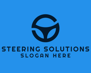 Steering - Letter S Steering Wheel logo design