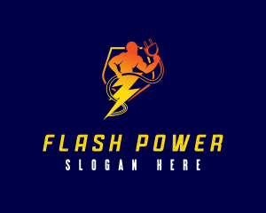 Human Lightning Voltage  logo design