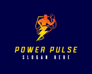 Voltage - Human Lightning Voltage logo design