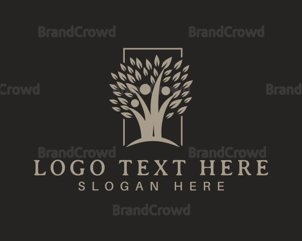 Human Tree Plant Logo