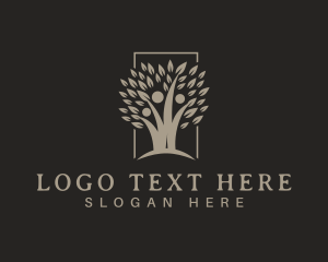 Eco - Human Tree Plant logo design