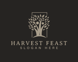 Human Tree Plant logo design