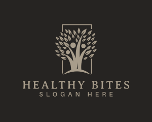 Human Tree Plant logo design