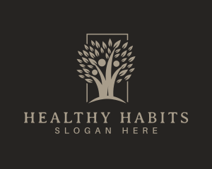 Human Tree Plant logo design