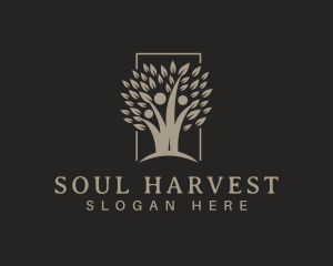 Human Tree Plant logo design