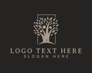 Leaves - Human Tree Plant logo design