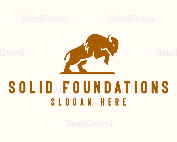 Bison Buffalo Bullfighting Logo