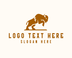 Bison - Bison Buffalo Bullfighting logo design