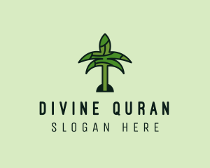 Quran - Arabic Palm Tree logo design