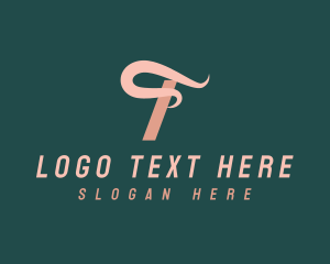 Cursive - Stylish Swoosh Letter T logo design