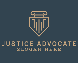 Prosecutor - Pillar Shield Prosecutor logo design