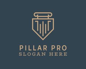 Pillar Shield Prosecutor logo design