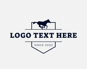 Horse - Wild Horse Western logo design