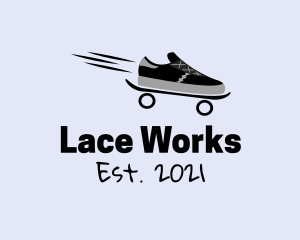 Shoelace - Fast Skateboard Sneakers logo design