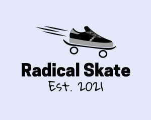 Skateboard - Fast Skateboard Sneakers logo design
